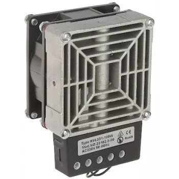 DELTA OPTICAL HVL-031-100W 100W Θερμαντήρας ανεμιστήρα ράγας με στοιχείο PTC, 230V AC, IP20, ασφαλής στην αφή