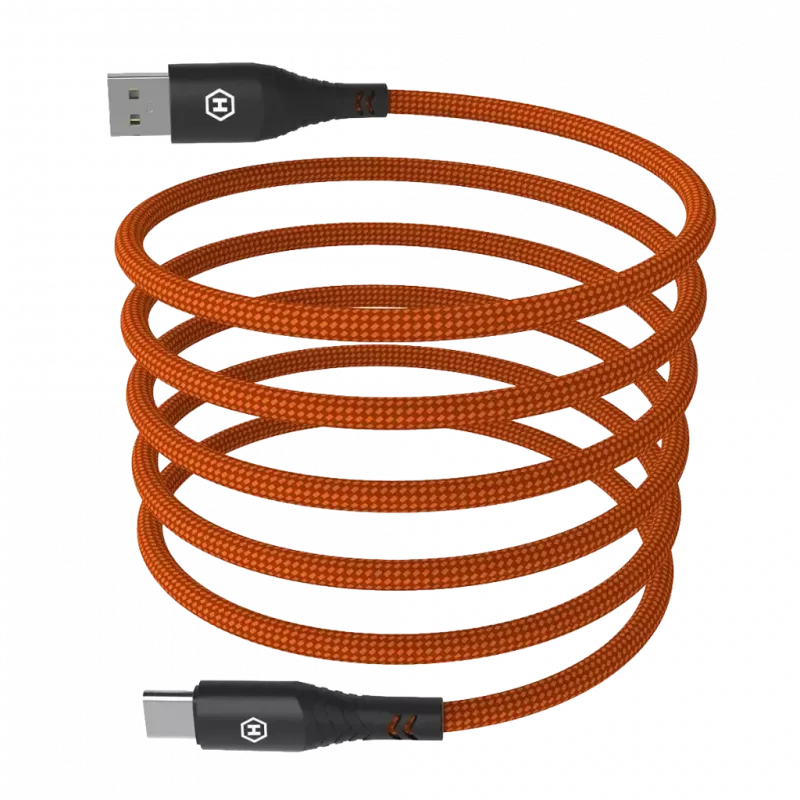 HAMMER Καλώδιο USB-A σε USB-C 1,2 m Μαύρο 480Mbps Φόρτιση & δεδομένα