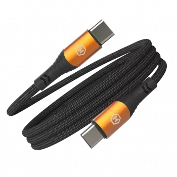 HAMMER Καλώδιο USB-C σε USB-C 1,2 m 60 W PD Γρήγορη φόρτιση & συγχρονισμός δεδομένων Μαύρο