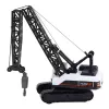 LEAN TOYS Ερπυστριοφόρος γερανός με περιστροφή 360° και κινητό γάντζο, Λευκό