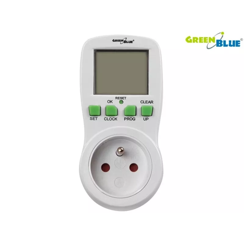 GreenBlue GB107 ψηφιακός προγραμματιζόμενος διακόπτης χρονοδιακόπτη 16 προγράμματα 230V 16A Schuko