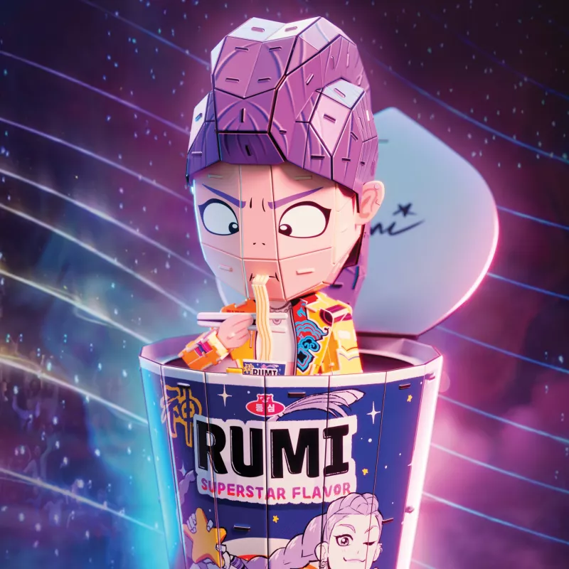 Spin Master 4D Build K-Pop Demon Hunters Rumi Ramen Cup 3D παζλ