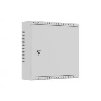 LANBERG TPR-10 Ερμάριο τοίχου για εγκατάσταση 400x400x140 mm γκρι συναρμολογημένο με διάτρητη πλάκα στήριξης