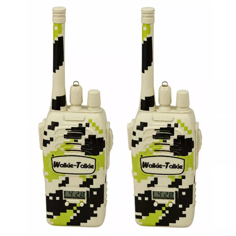 LEAN TOYS στρατιωτικά walkie-talkies USB εμβέλεια 200M χακί 2 τεμ.