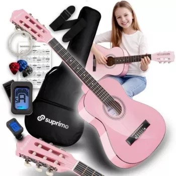 SUPRIMO JRC SET PK Κλασική κιθάρα 1/4 ροζ με αξεσουάρ