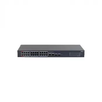 Dahua CS4228-24GT-375 24-Port Gigabit PoE Managed Switch, 2x Gigabit RJ45 + 2x SFP Uplinks, 375 W PoE budget, Layer 2