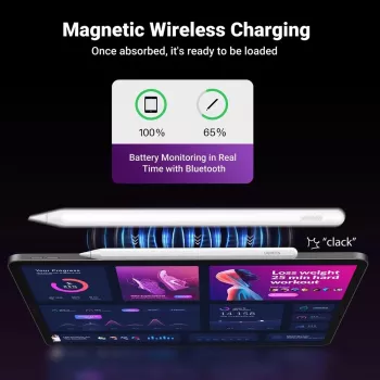 UGREEN LP653 Στυλό Stylus για Apple iPad με Ασύρματη Φόρτιση, Λευκό