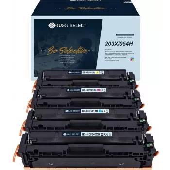 G&G συμβατά τόνερ συσκευασία 4 τεμ. για HP 203X σειρά, μαύρο cyan magenta κίτρινο, υψηλής απόδοσης, GS-H203X-4P