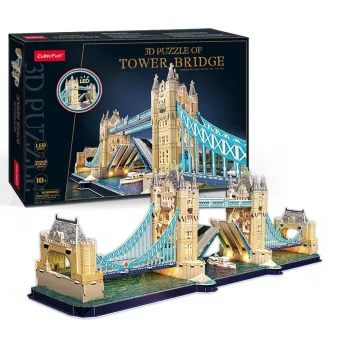 Cubic Fun 3D παζλ Tower Bridge με φωτισμό LED | 113 τεμ. | κιτ μοντελισμού αρχιτεκτονικής