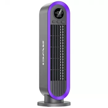 AWEI F52 φορητός ανεμιστήρας πύργος 3600mAh USB-C επαναφορτιζόμενος γκρι