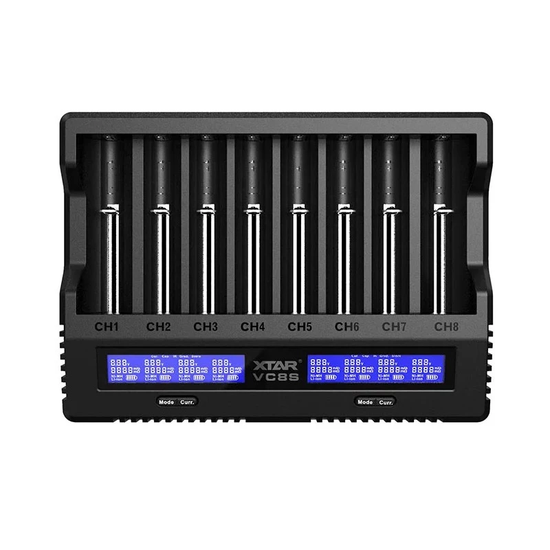 XTAR VC8S USB-C SET Φορτιστής μπαταριών, 3,7V/1,2V