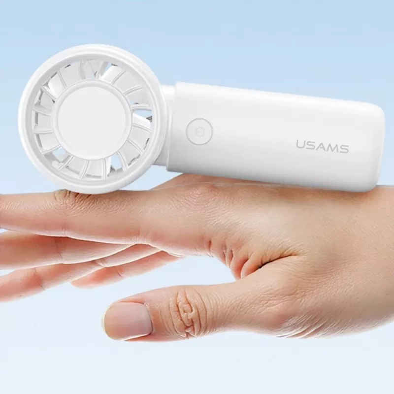 USAMS BC Series Ανεμιστήρας χειρός, Λευκό, 500mAh