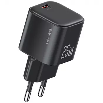 USAMS 25W GaN USB-C Γρήγορος φορτιστής - Λευκό