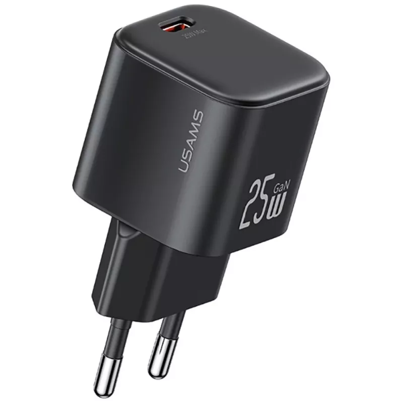 USAMS 25W GaN USB-C Γρήγορος φορτιστής - Λευκό