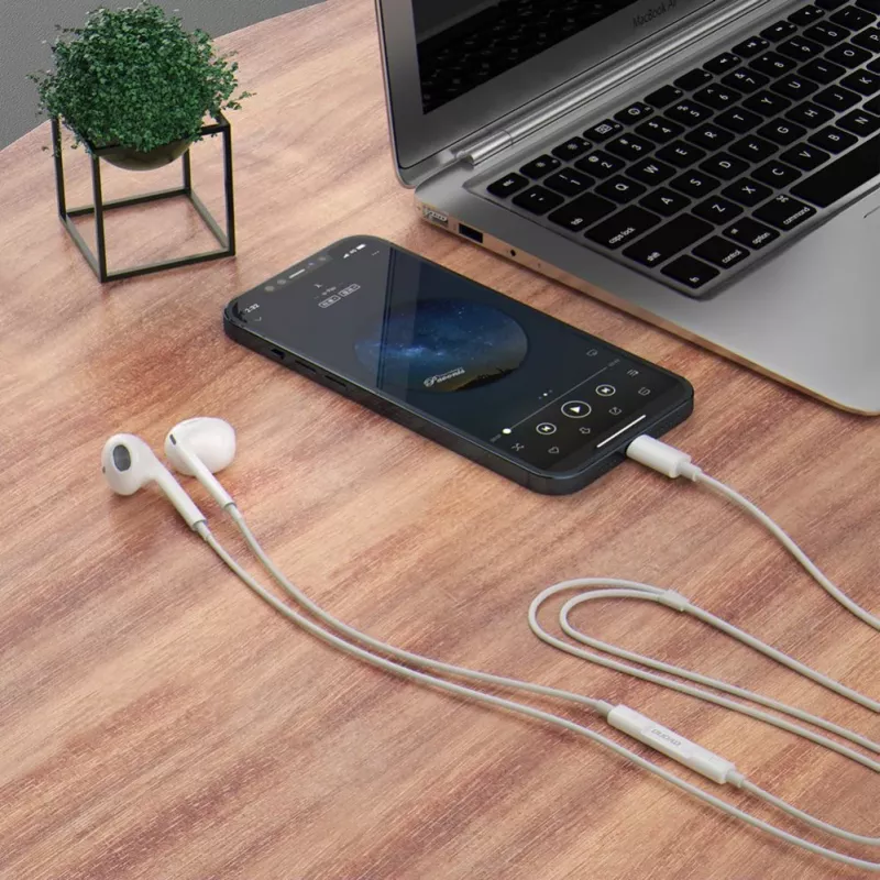 DUDAO X14ProT In-Ear Ακουστικά με USB-C Σύνδεση, Καλώδιο 1,2 m, Λευκό