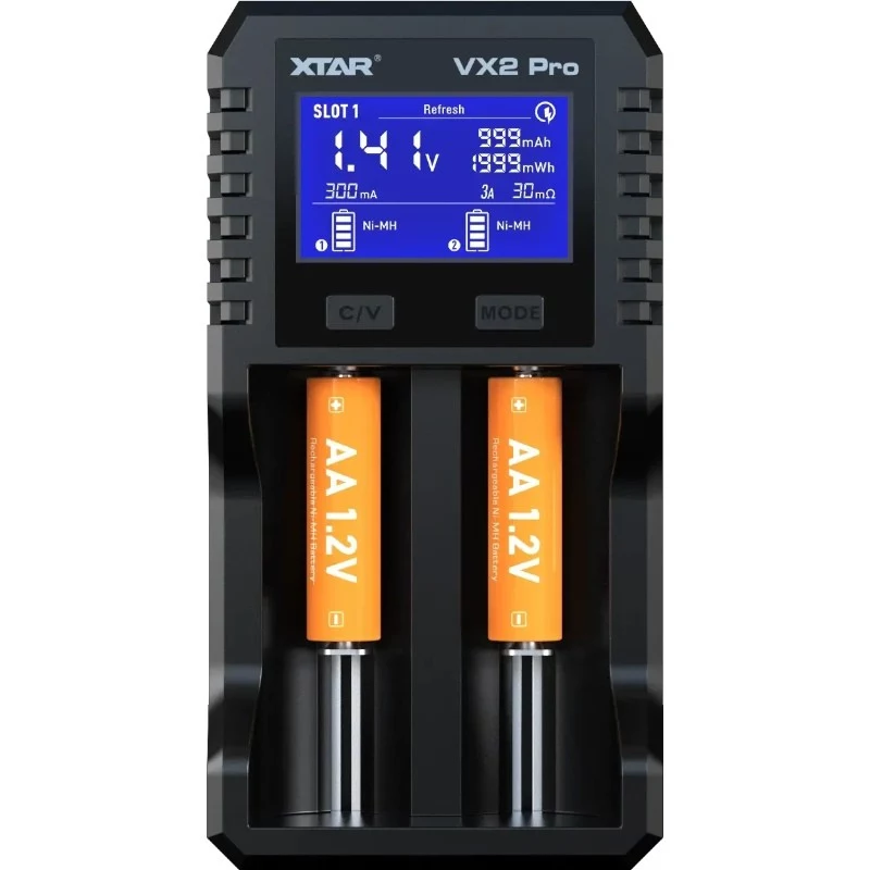 XTAR VX2 PRO SET φορτιστής μπαταριών, 3,7V/1,5V/1,2V