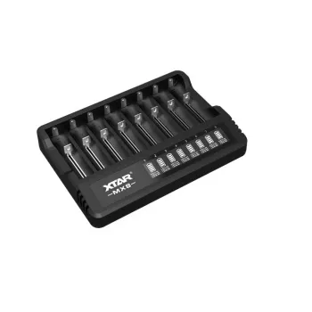 XTAR MX8 USB-C Φορτιστής Μπαταριών Li-Ion/Ni-MH, 3,7V/1,5V/1,2V