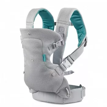 B-KIDS Infantino 4-in-1 μετατρεπόμενο μάρσιπο μωρού, γκρι, 3,6–14,5 kg, πιστοποιημένο JPMA, με αφαιρούμενη σαλιάρα Wonder Cover™
