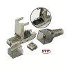 Techly 101911 RJ45 Cat6a 10G αρθρωτό βύσμα χωρίς εργαλεία, STP