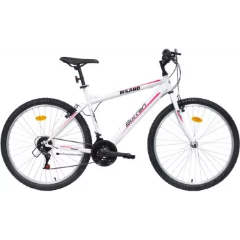 BIKE CITY MILANO 26 λευκό/ροζ γυναικείο ποδήλατο πόλης 6 ταχυτήτων Shimano