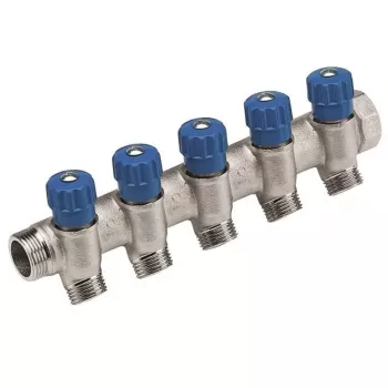 Caleffi 5R Series Θερμοστατική Βαλβίδα Ανάμιξης 3/4 inch NPT Είσοδος x 1/2 inch NPT Έξοδος, Άφθονος Μπρούντζος, ASSE 1017