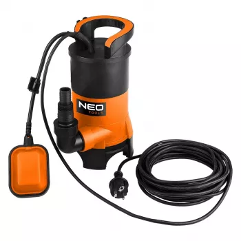 NEO TOOLS 04-745 Βυθιζόμενη αντλία για βρόμικα νερά 400W, 8000 l/h, 5 m μανομετρικό ύψος, διακόπτης φλοτέρ, καλώδιο 10 m