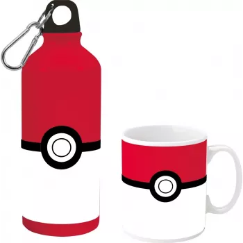 Pokemon Αλουμινένιο Παγούρι 500ml με Σετ Κεραμικού Ποτηριού