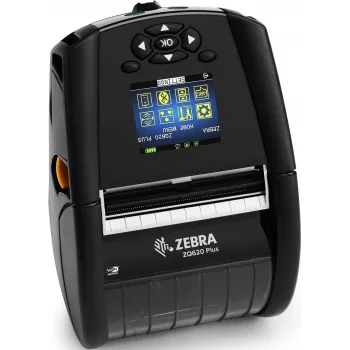 Zebra DT Εκτυπωτής ZQ620 Plus 3 ίντσες/72mm Healthcare Αγγλικές γραμματοσειρές Wi-Fi 6 Dual Radio (802.11AX/BT5.x) Linered Platen 0.75 ίντσες Πυρήνας Ομάδα E Κλιπ ζώνης