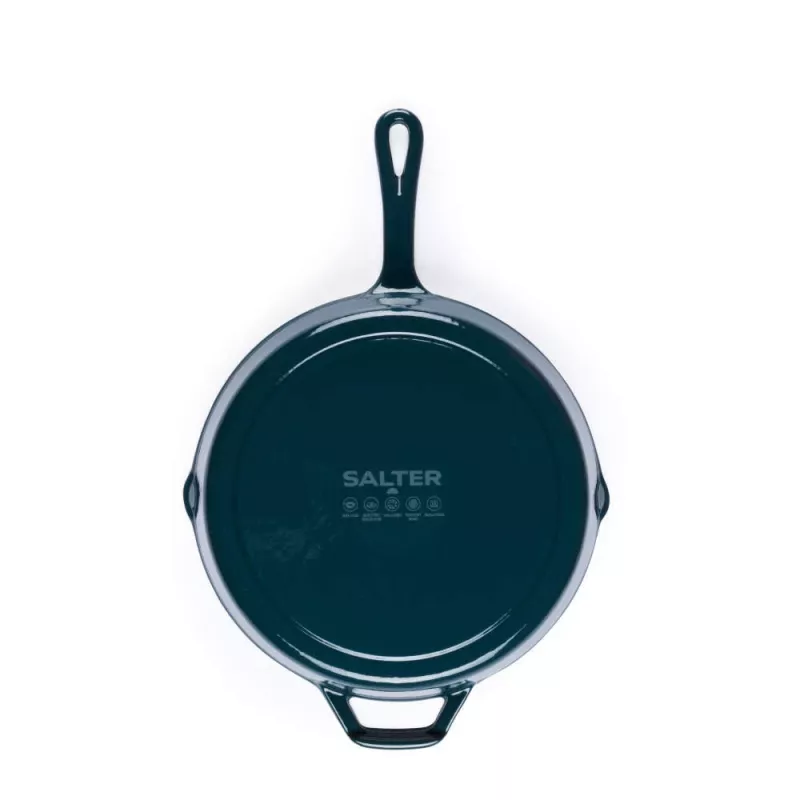 Salter BW13773GR Τηγάνι από χυτοσίδηρο 26 cm, Πράσινο