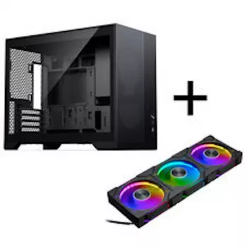 PHANTEKS XT M3 κουτί PC, Mini κουτί + D30 PWM Regular Airflow D-RGB ανεμιστήρες, συσκευασία 3 τεμ., μαύρο
