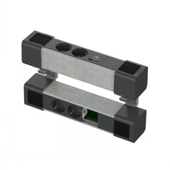 SCHNEIDER ELECTRIC UNICA SYSTEM+ ΣΥΣΚΕΥΗ ΓΡΑΦΕΙΟΥ 4XSCHUKO+USBA/C+RJ OPT, ΑΝΘΡΑΚΙ/ΓΚΡΙ