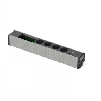 SCHNEIDER ELECTRIC UNICA SYSTEM+ MOD.UNIT 4XSCH+USBA/C+DATA ΑΝΘΡΑΚΙ/ΓΚΡΙ