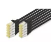 Καλώδιο Patch DIGITUS - CAT6a - S/FTP - Snagless - Cu - 0,5m - μαύρο - 10 τεμ.