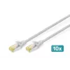 Καλώδιο Patch DIGITUS - CAT6a - S/FTP - Snagless - 3m - μαύρο - συσκευασία 10 τεμ.