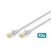 Καλώδιο Patch DIGITUS - CAT6a - S/FTP - Snagless - 3m - μαύρο - συσκευασία 10 τεμ.