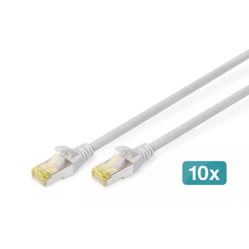 Καλώδιο Patch DIGITUS - CAT6a - S/FTP - Snagless - 3m - μαύρο - συσκευασία 10 τεμ.