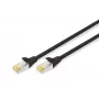 DIGITUS Καλώδιο patch - CAT6a - S/FTP - Snagless - Cu - 0,5 m - μαύρο - συσκευασία 10 τεμ.