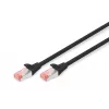 DIGITUS Καλώδιο patch - CAT6 - S/FTP - Snagless - Cu - 2m - μαύρο
