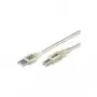 Microconnect USBAB5T Καλώδιο USB USB 2.0 5 m USB A USB B διαφανές