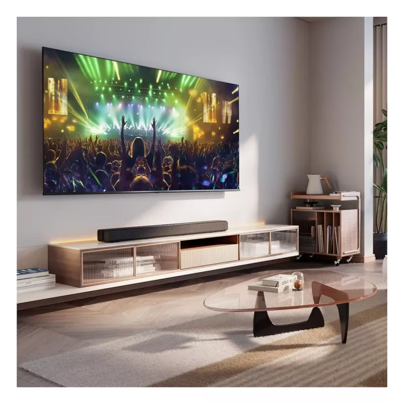 Hisense HS1000 Soundbar 2.0 Κανάλια 60W Bluetooth HDMI ARC USB AUX Οπτική Μαύρο