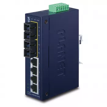 PLANET ISW-621TS15 Βιομηχανικός Μη Διαχειρίσιμος L2 Fast Ethernet Switch με 4x 10/100 + 2x 100Base-FX SC Multi-Mode, Τοποθέτηση σε Ράγα DIN/Τοίχο, -40 έως 75 °C
