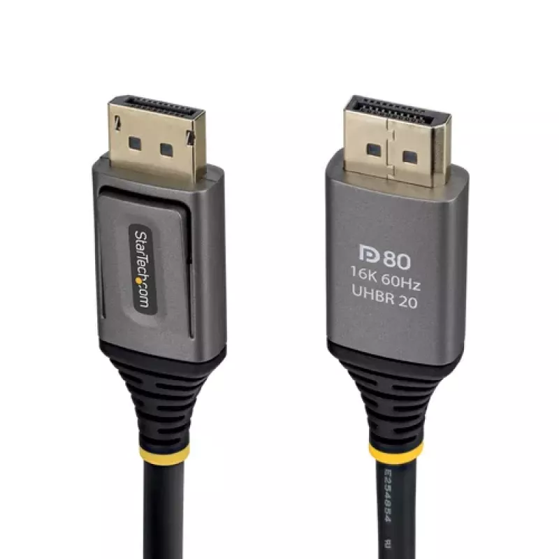 StarTech.com 2 m Καλώδιο DisplayPort 2.1, DP80, Βύσμα σε Βύσμα (DP21V-2M-DP80-CABLE)