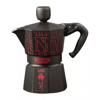 Bialetti Moka Express Sound Stranger Things Καφετιέρα Espresso για Φωτιά 3 Φλιτζανιών (150 ml) Μαύρη