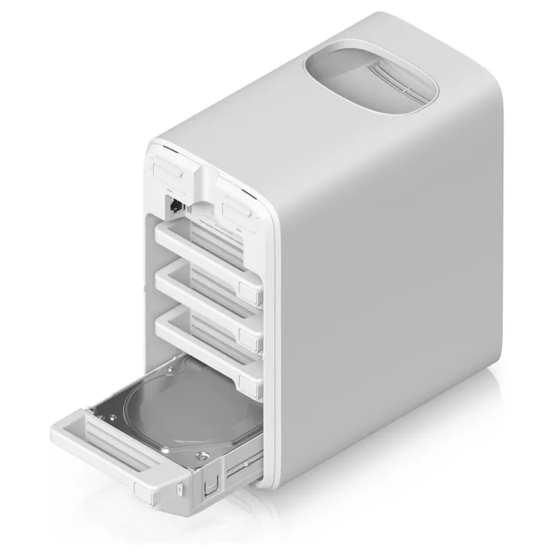 Ubiquiti UNAS-4-W NAS Server 4 Θέσεων, Λευκό, 4GB RAM, 1x 2.5GbE, 1x Επέκταση USB-C