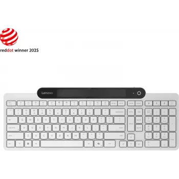 Lenovo Ασύρματο Πληκτρολόγιο Bluetooth με Λειτουργία Αυτοφόρτισης (Cloud Grey) GY41R69590