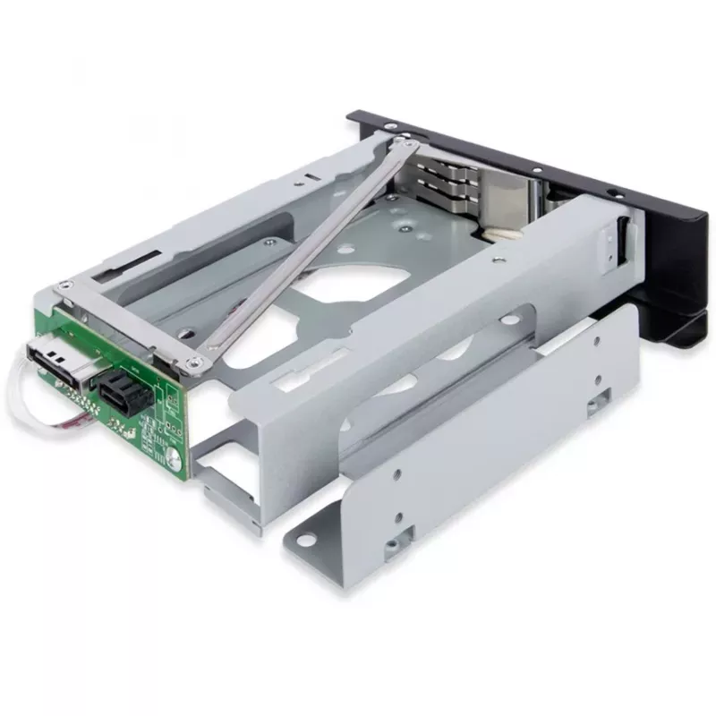 ICY DOCK TurboSwap MB171SP-1B αφαιρούμενη θήκη χωρίς δίσκο φορέα και χωρίς ανεμιστήρα για HDD SAS/SATA 3,5 ιντσών, για θέση 5,25 ιντσών