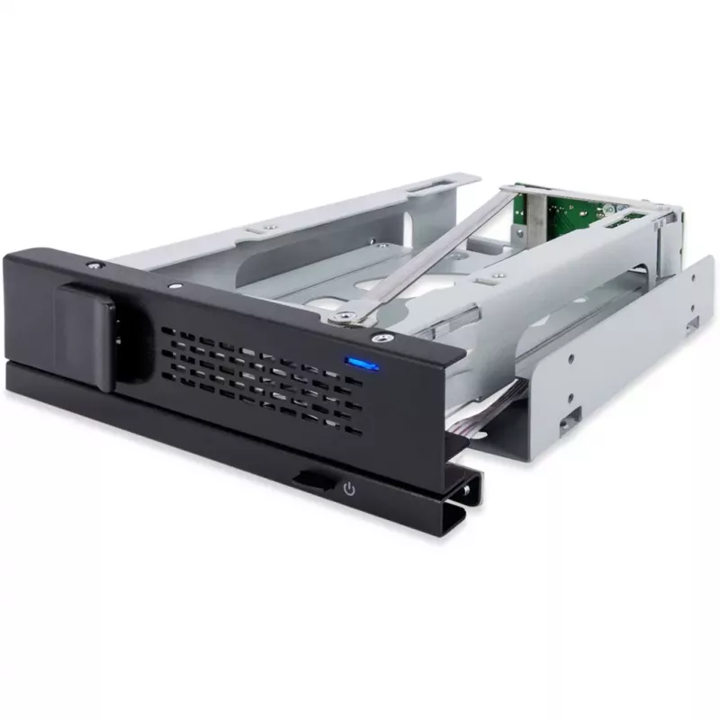 ICY DOCK TurboSwap MB171SP-1B αφαιρούμενη θήκη χωρίς δίσκο φορέα και χωρίς ανεμιστήρα για HDD SAS/SATA 3,5 ιντσών, για θέση 5,25 ιντσών