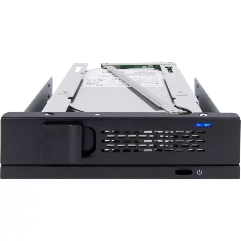 ICY DOCK TurboSwap MB171SP-1B αφαιρούμενη θήκη χωρίς δίσκο φορέα και χωρίς ανεμιστήρα για HDD SAS/SATA 3,5 ιντσών, για θέση 5,25 ιντσών