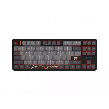 Fury Kanabo K6 gaming πληκτρολόγιο, US-Layout, φωτισμός RGB, μαγνητικό στήριγμα παλάμης, μαύρο/γκρι