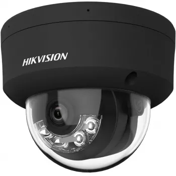 Hikvision DS-2CD2143G2-LIS2U(2,8mm)(BLACK) 4MP AcuSense Dome IP κάμερα ασφαλείας, 2,8mm σταθερός φακός, μαύρο